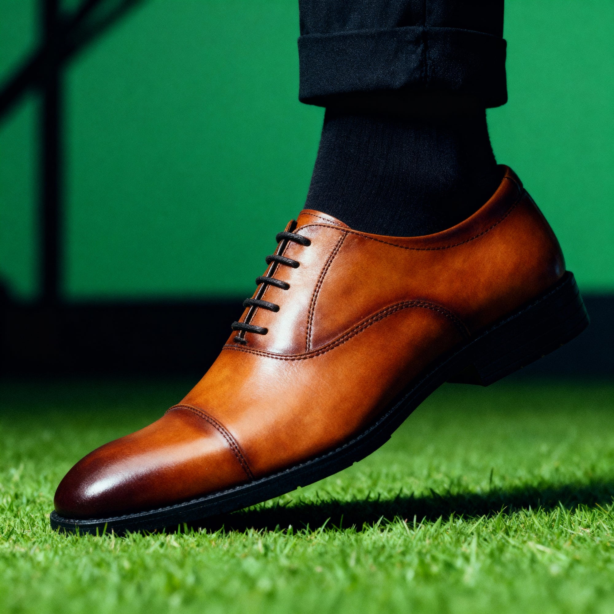 brown light shoes standard