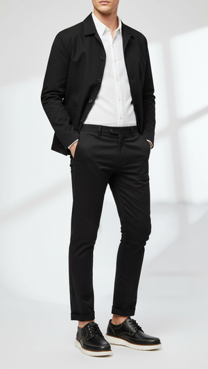 LB501-BLK-black model standing