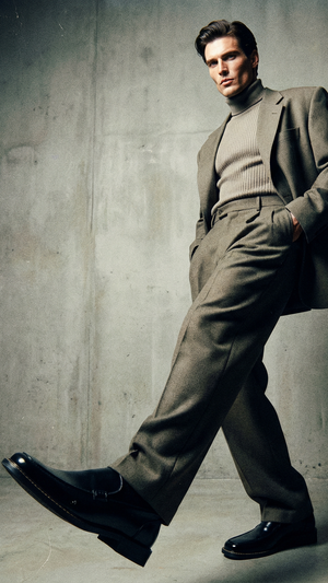 LB56-BLK_high_fashion_male_model_showcasing_the_product