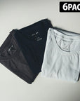 綿100% クルーネック 無地 半袖Tシャツ ユニセックス ホワイト チャコール ネイビー CLB701 6枚セット Tシャツ