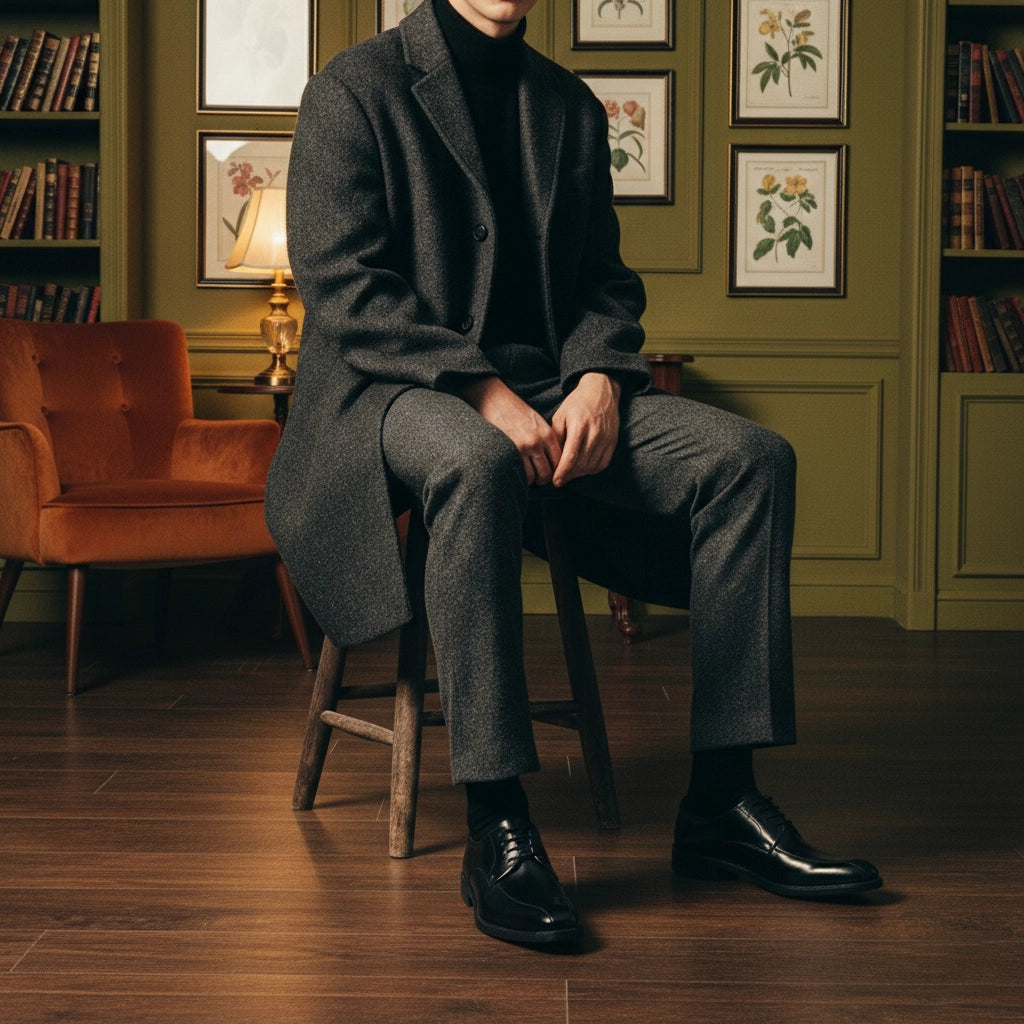 lb101-blk 椅子に座っいる男性