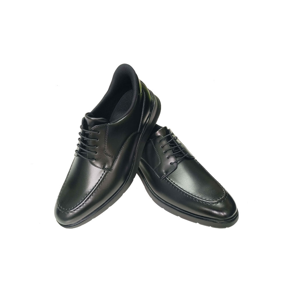 LB1501-BLK ビジネススニーカー 本革 幅広4E Uチップ ブラック ビジネスシューズ